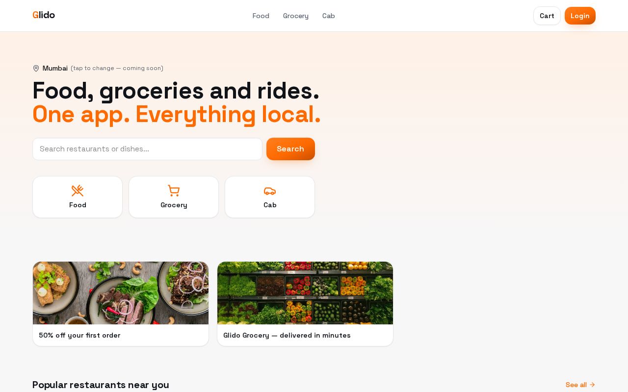 Preview of Grocery Food Cab System