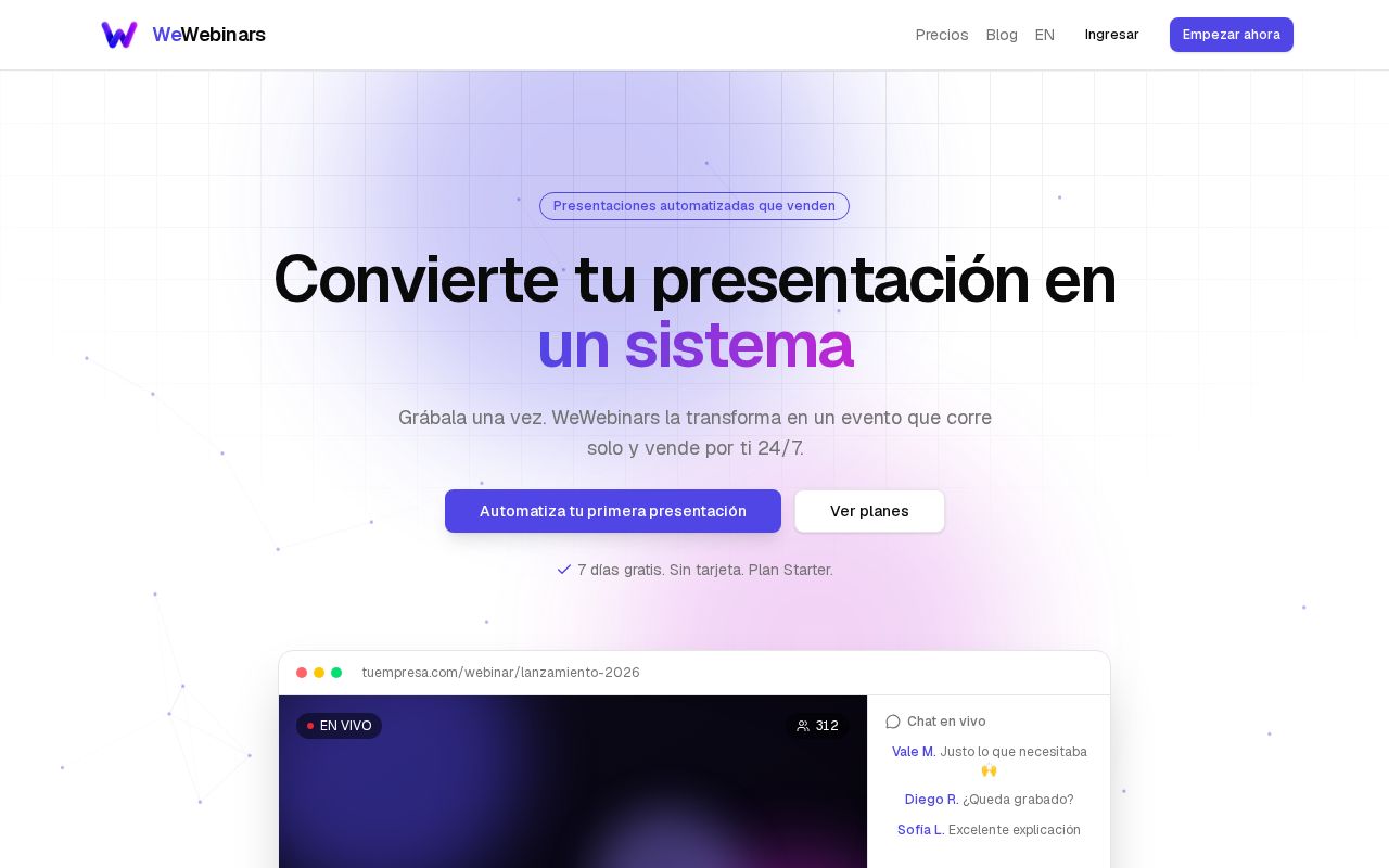 Preview of WeWebinar project