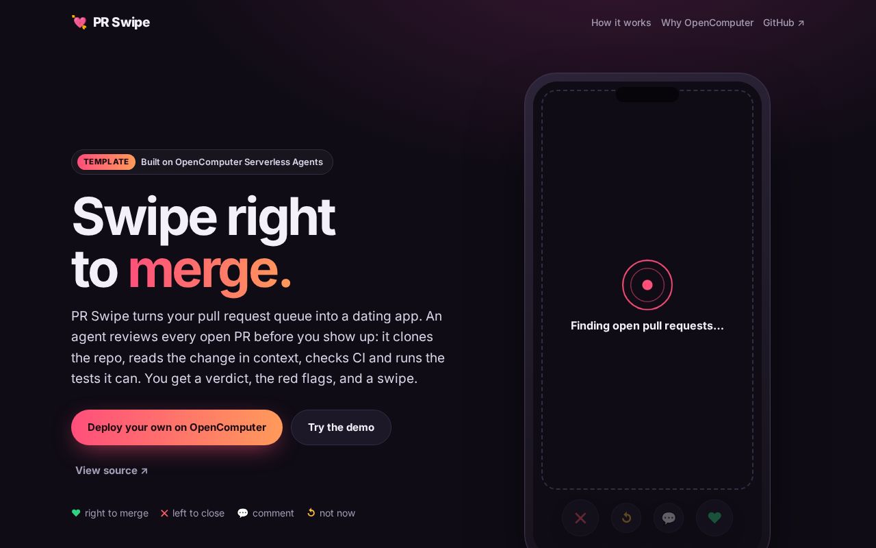 Preview of PR Swipe