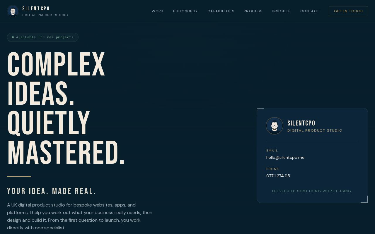 Preview of Silent Cpo Website