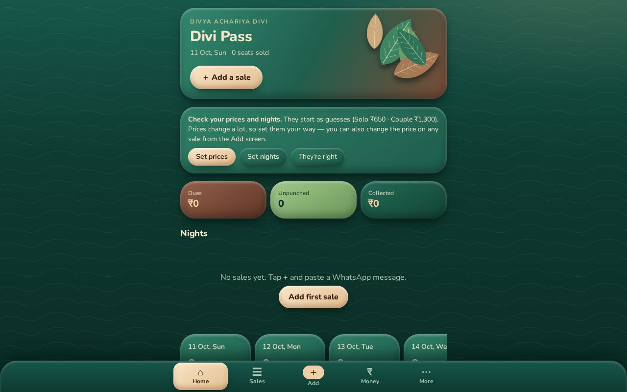 Preview of Divi Pass Register