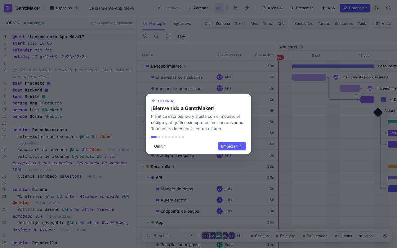 Preview of GanttMaker