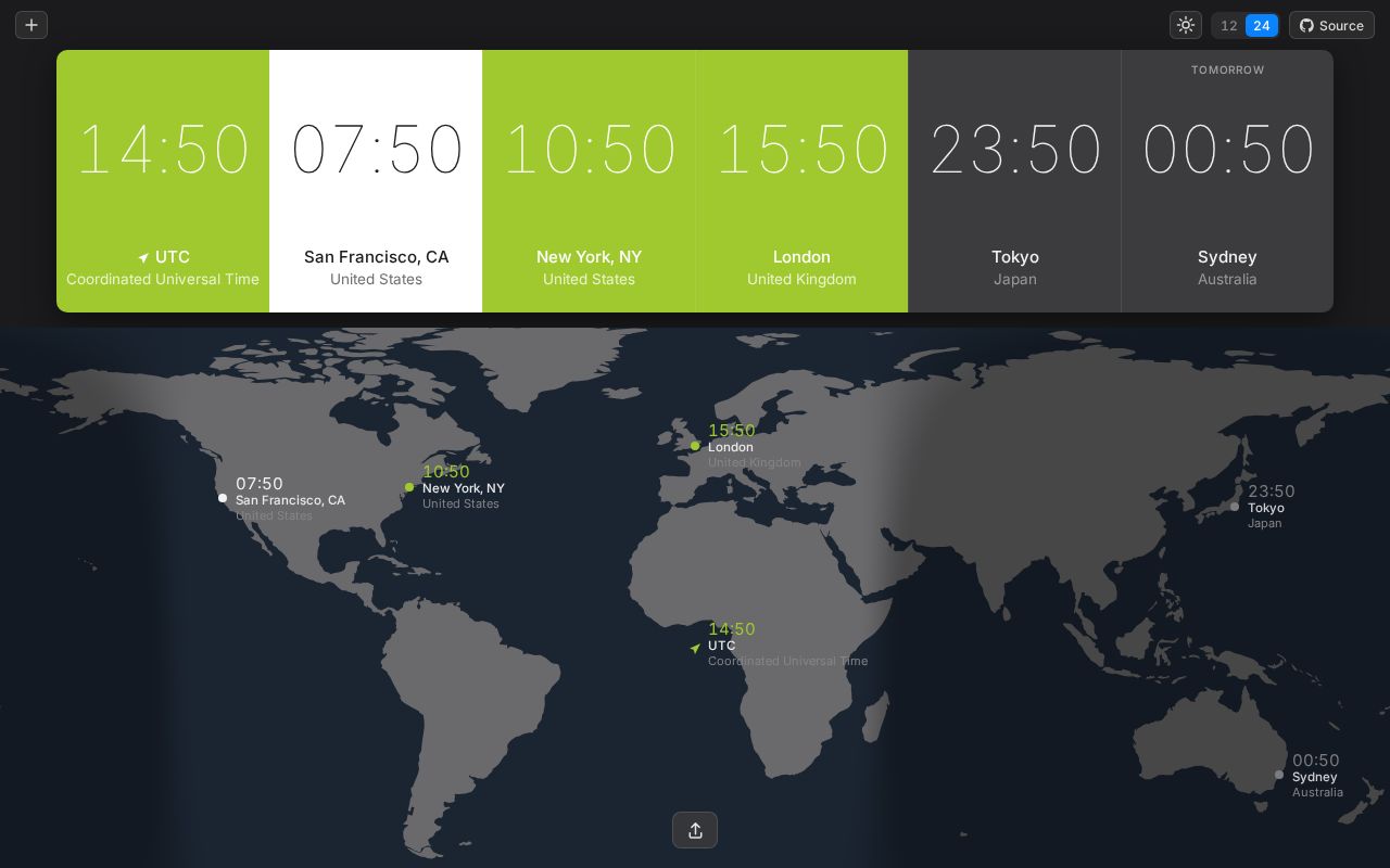 Preview of WebZoneClock