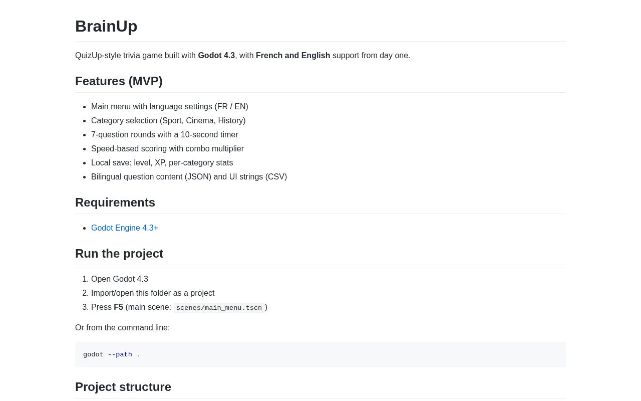 Preview of BrainUp