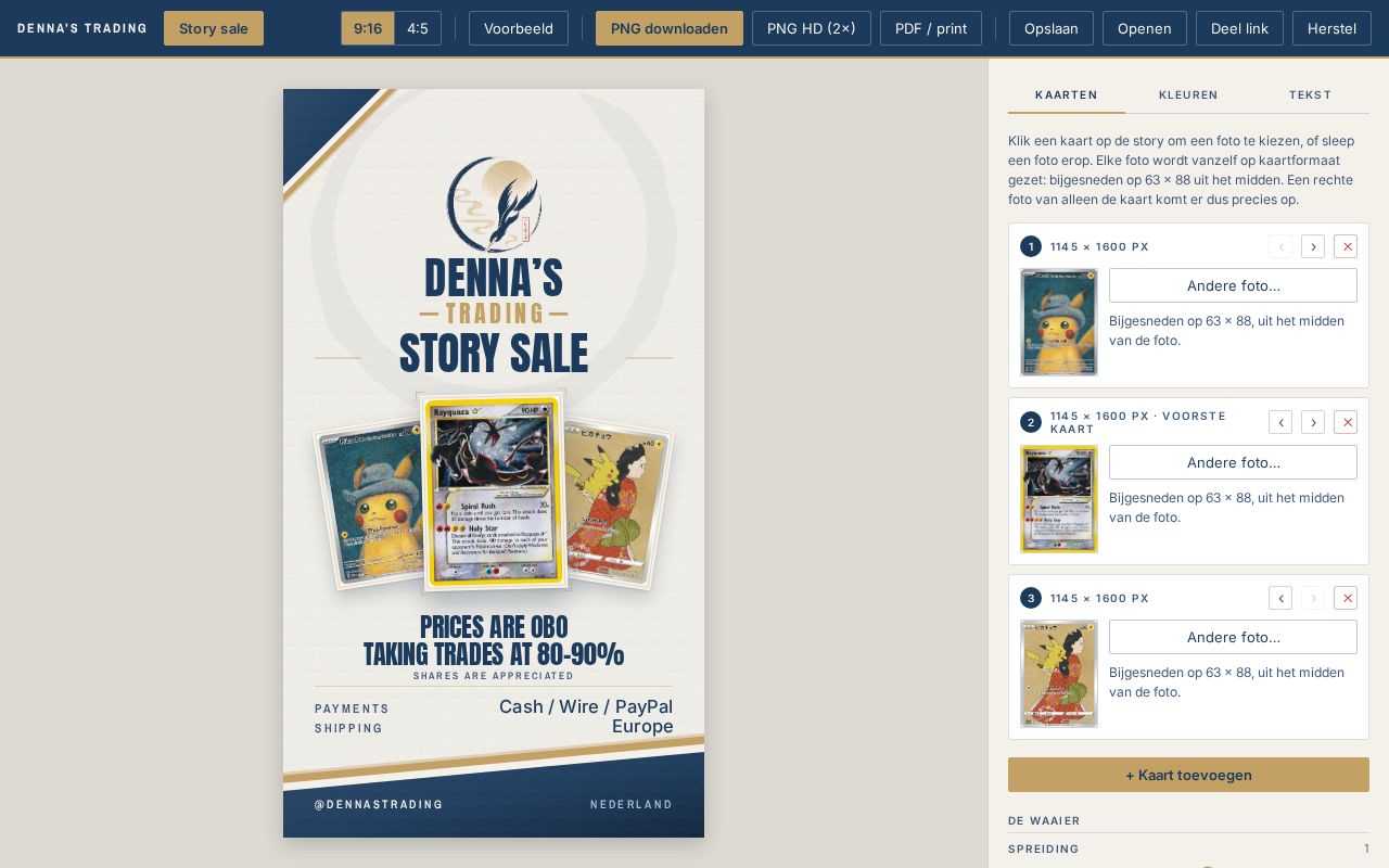 Preview of Story Sale Generator