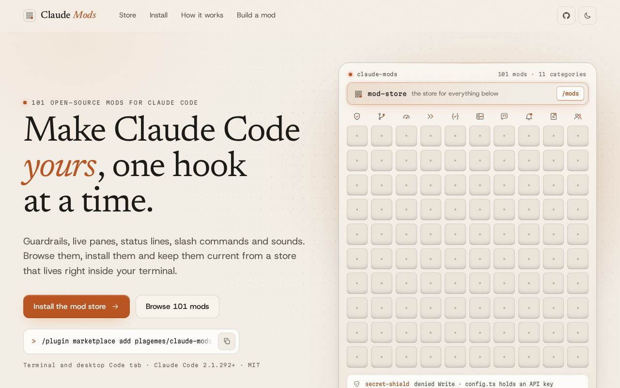 Preview of Claude Mods