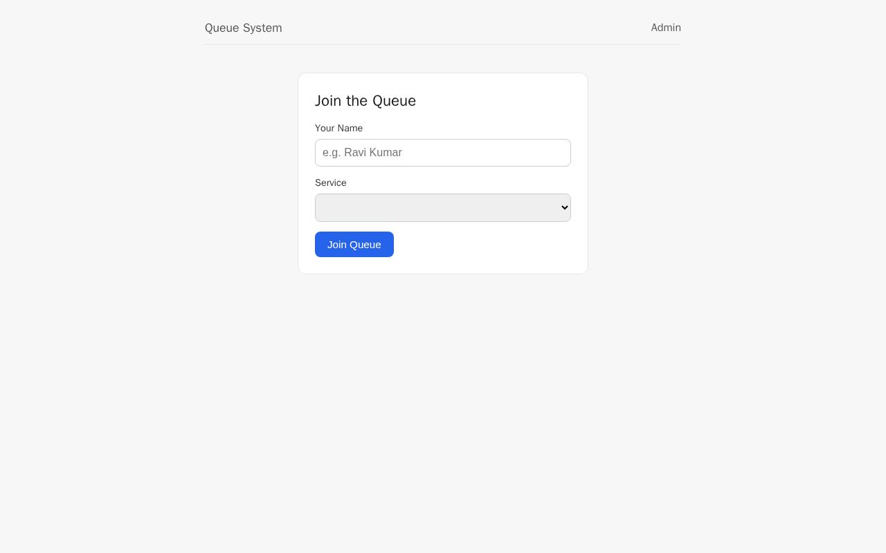 Preview of Queue Management System