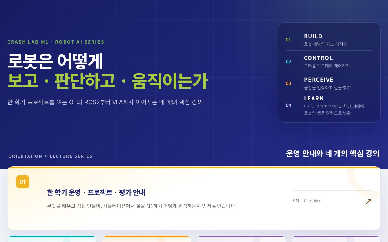 Preview of 2026 크래쉬랩 M1 — 로봇 AI 교육자료 (강의 1~4)