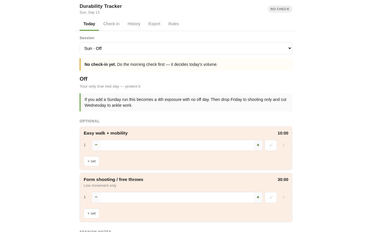 Preview of Durability Tracker