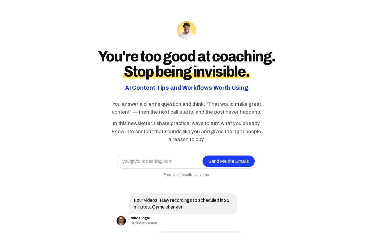 Preview of Coachgpt