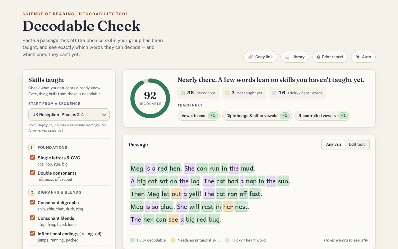 Preview of Decodable Check