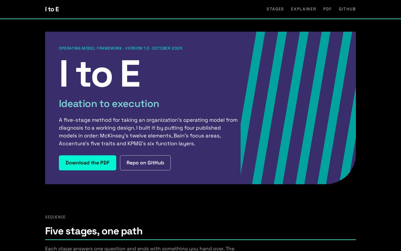 Preview of I To E Framework