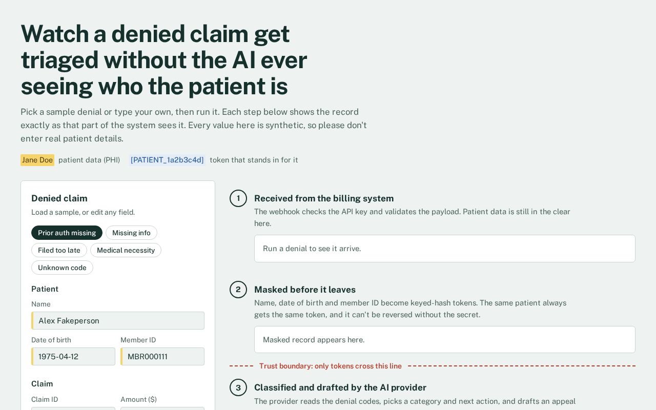 Preview of Claim Denial Triage