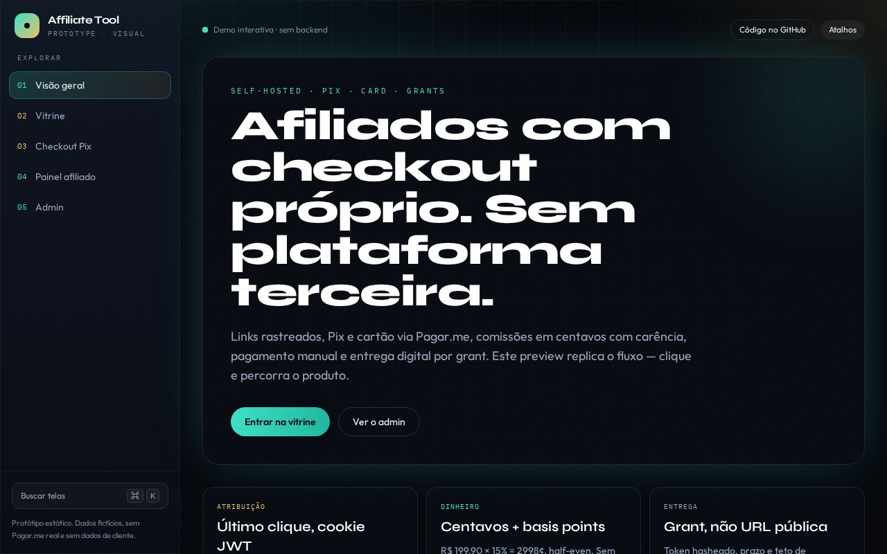 Preview of Affiliate Tool