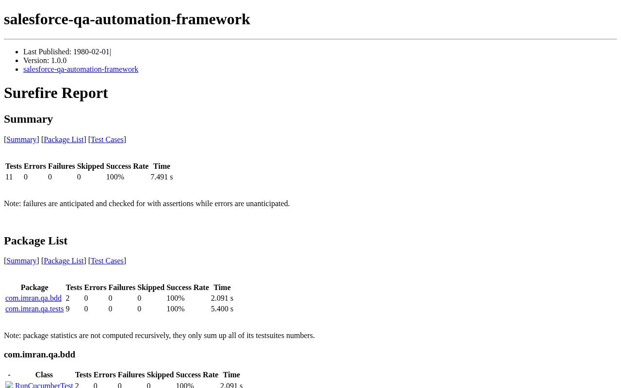 Preview of Salesforce Qa Automation Framework