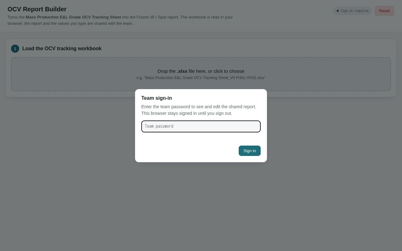 Preview of Ocv Report Builder Web