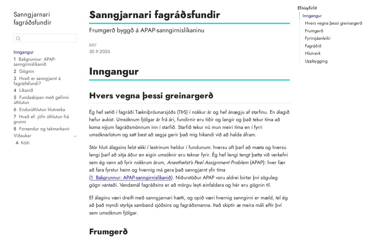 Preview of Sanngjarnari fagráðsfundir