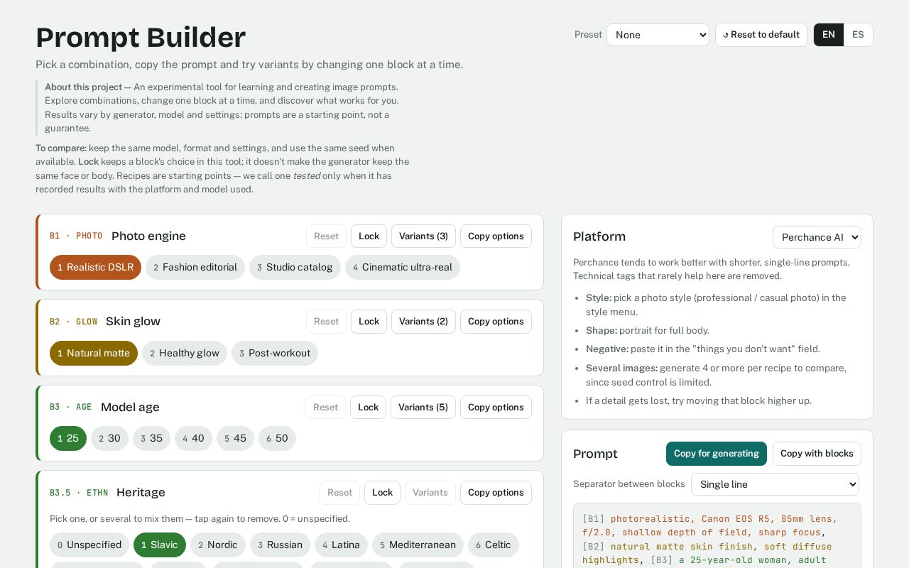 Preview of Prompt Builder
