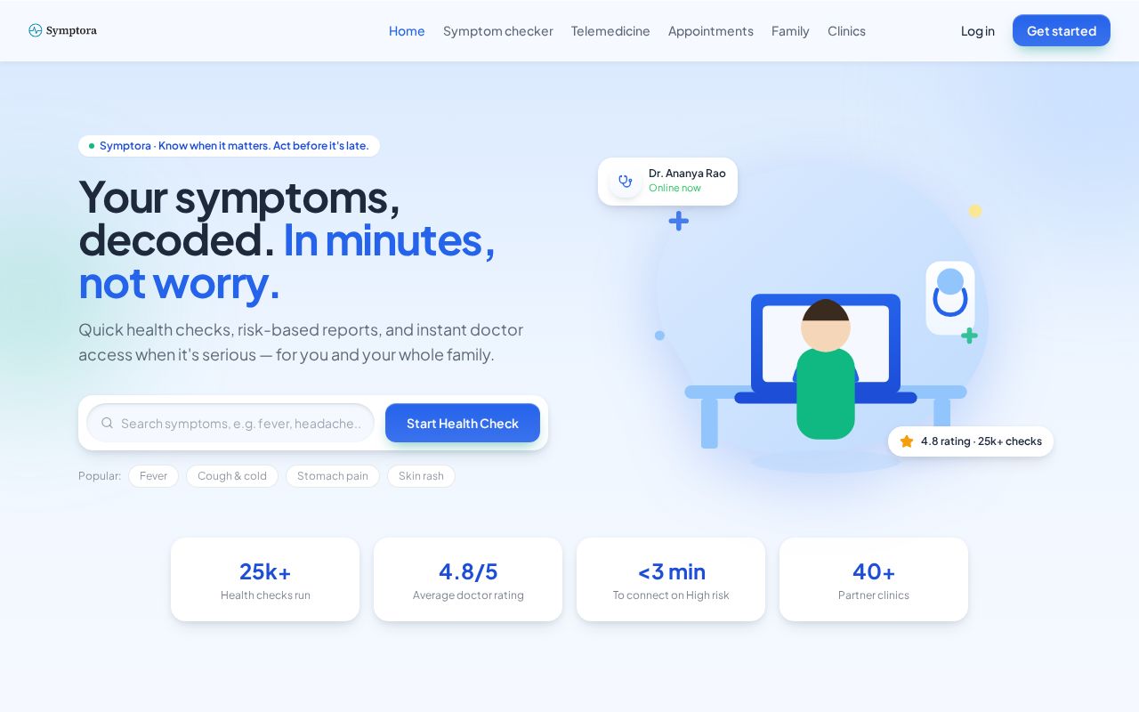 Preview of Symptora First Commit