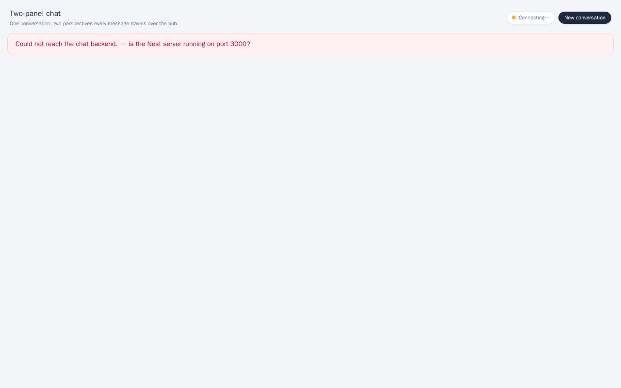 Preview of Two Panel Chat
