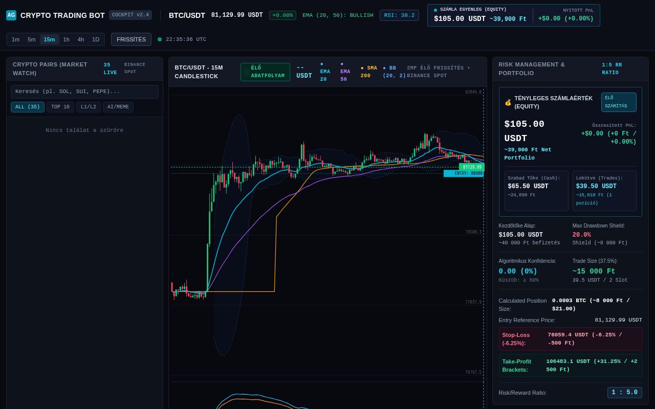 Preview of Crypto Trading Bot Cockpit