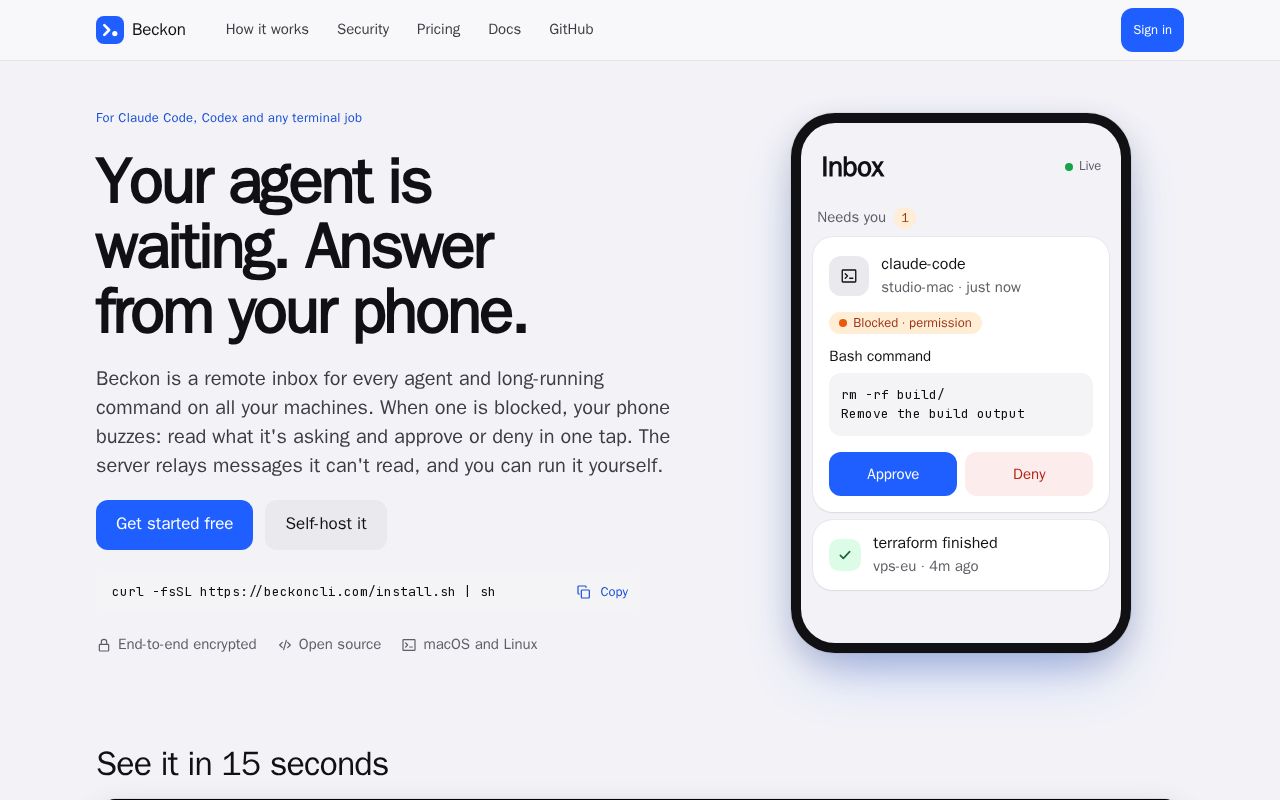 Preview of Beckon