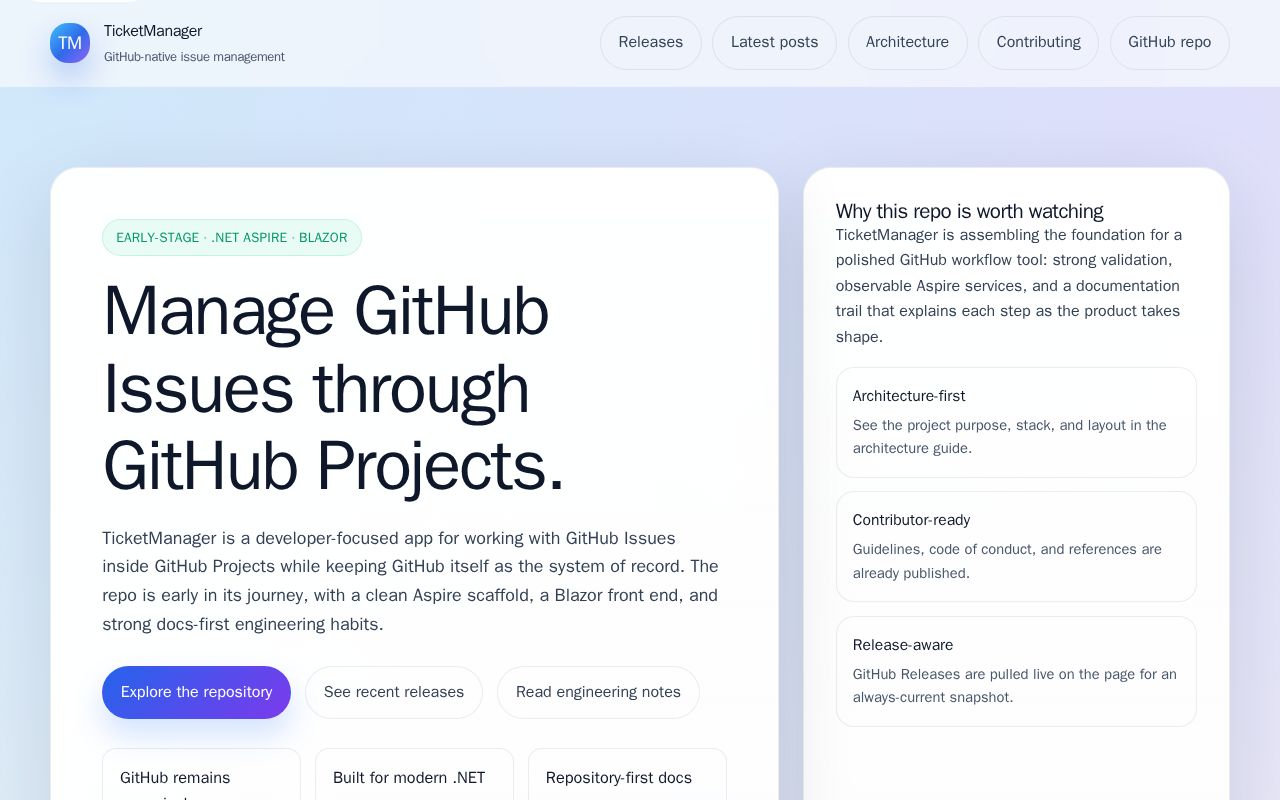 Preview of TicketManager