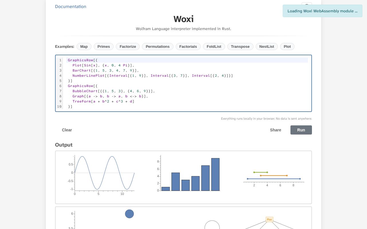 Preview of Woxi Playground