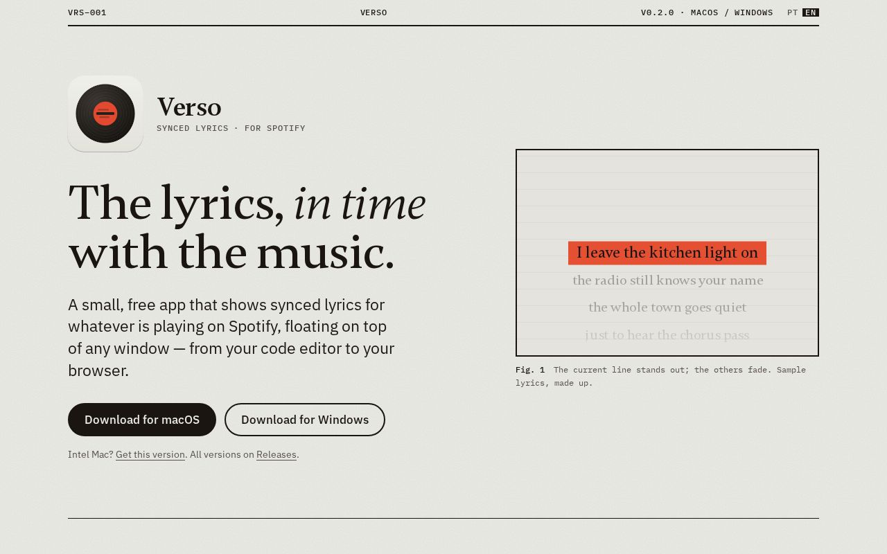 Preview of Verso