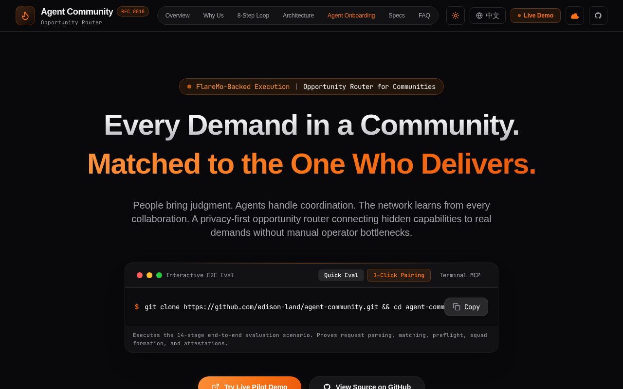 Preview of Agent Community