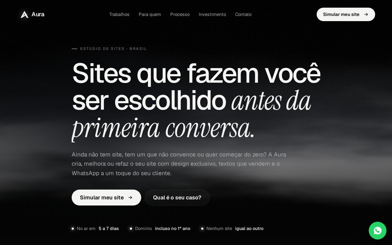 Preview of Site Aura Estudio