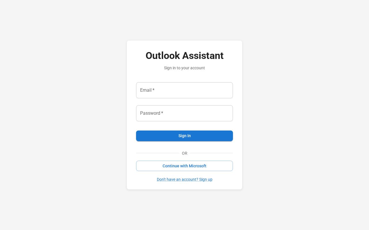 Preview of OutlookAssistant