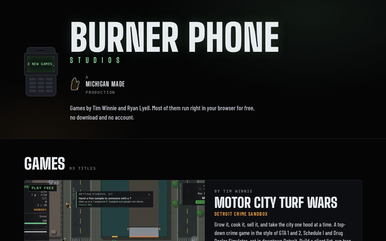 Preview of Burnerphonestudios Github Io
