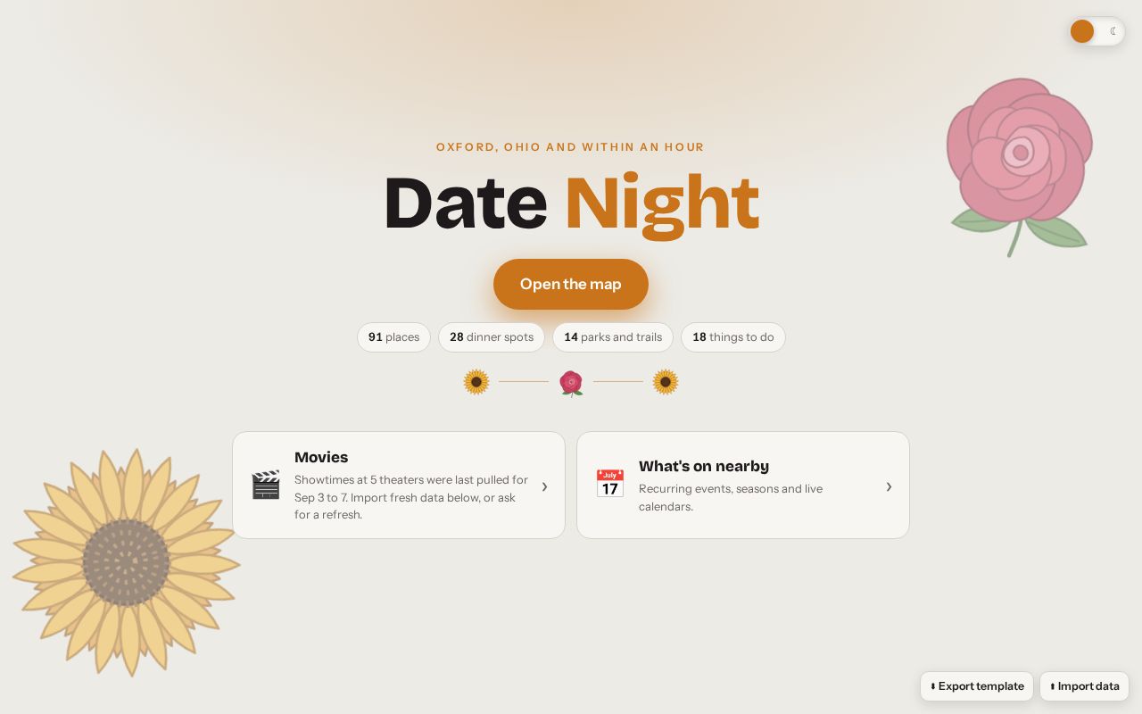 Preview of Date Night Map