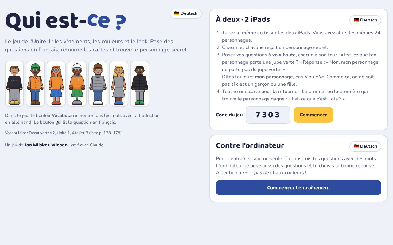 Preview of Qui Est Ce