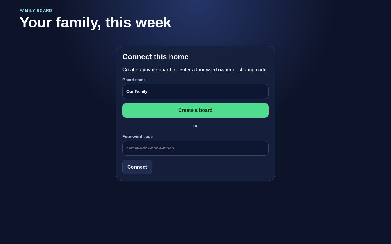 Preview of Family Board