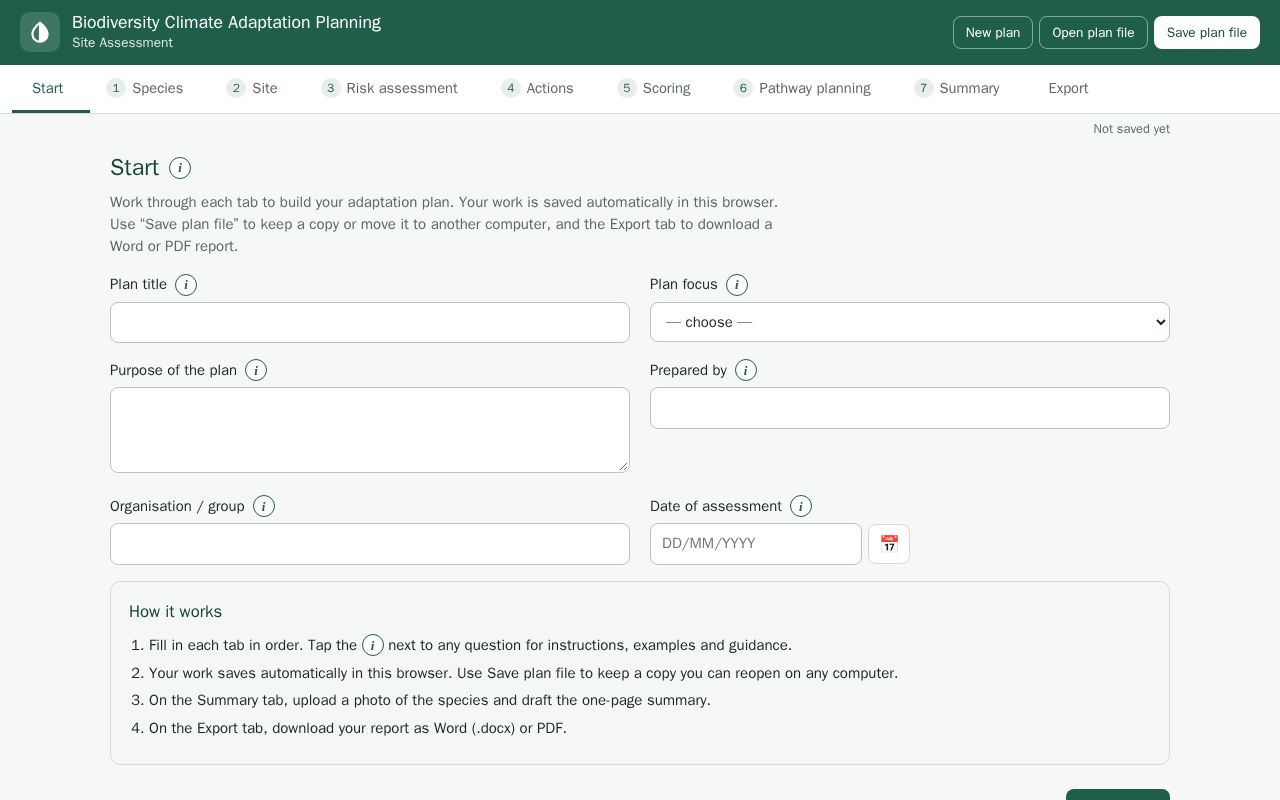Preview of Wet Tropics Adaptation Tool