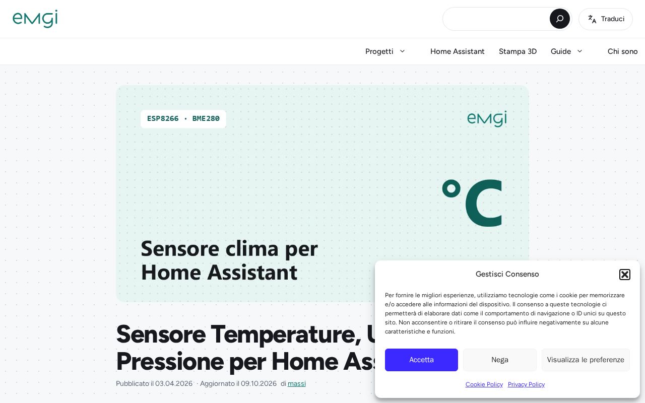 Preview of Sensore Temperatura Umidita Pressione Esp8266