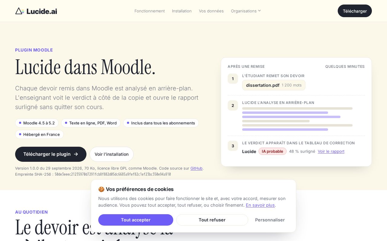 Preview of Lucide dans Moodle