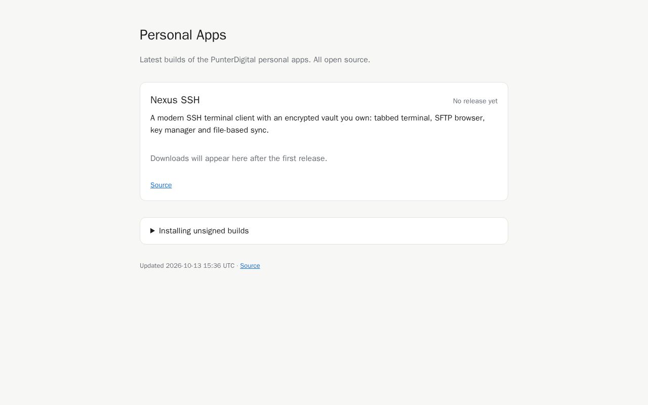 Preview of Personal Apps
