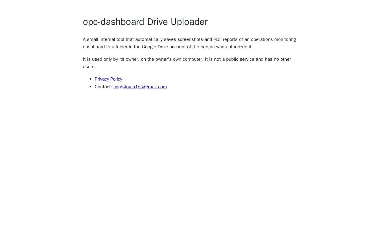 Preview of opc-dashboard Drive Uploader