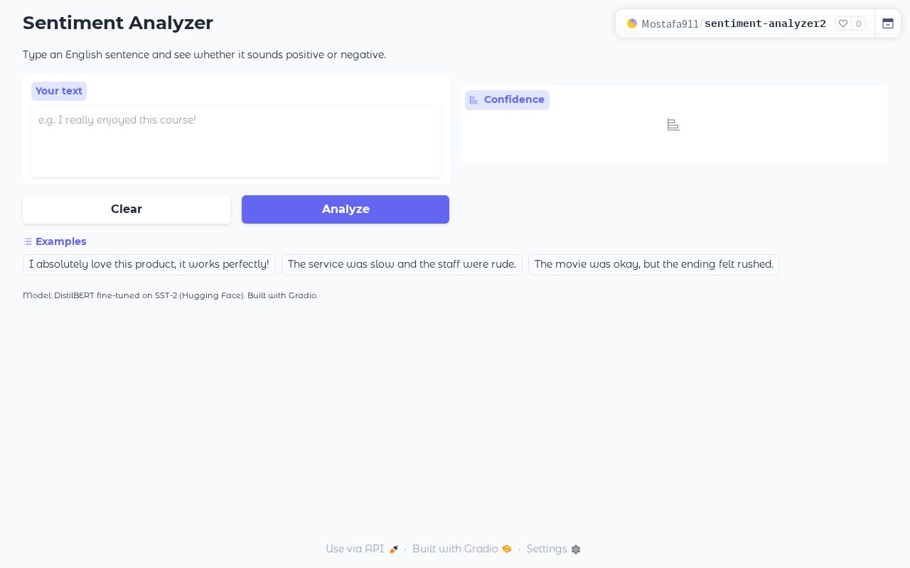 Preview of Sentiment Analyzer
