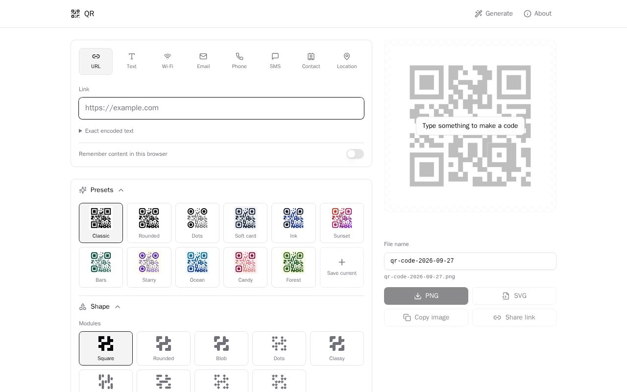 Preview of Qr Code Generator