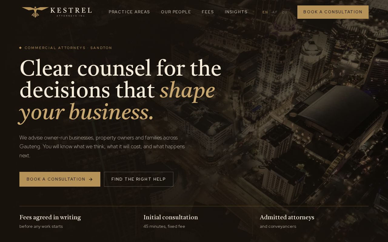 Preview of Kestrel Attorneys