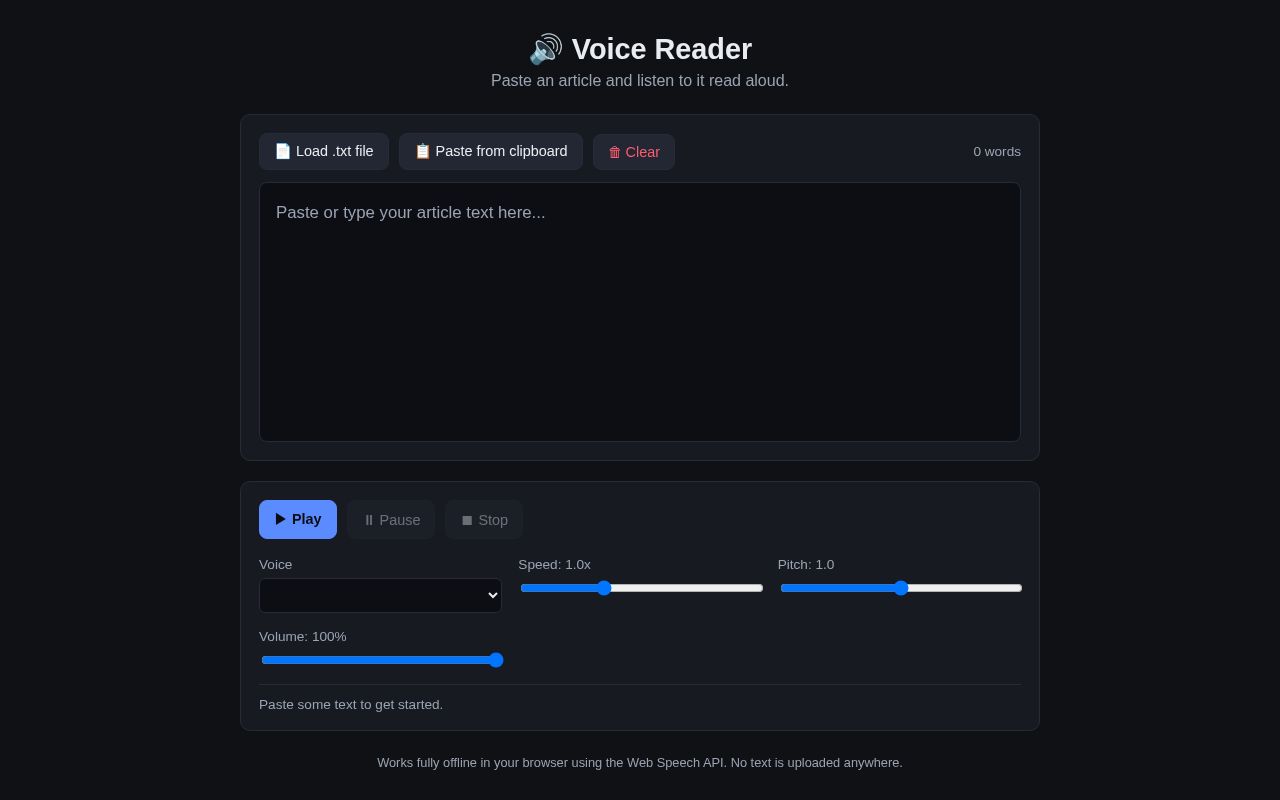 Preview of Reader App