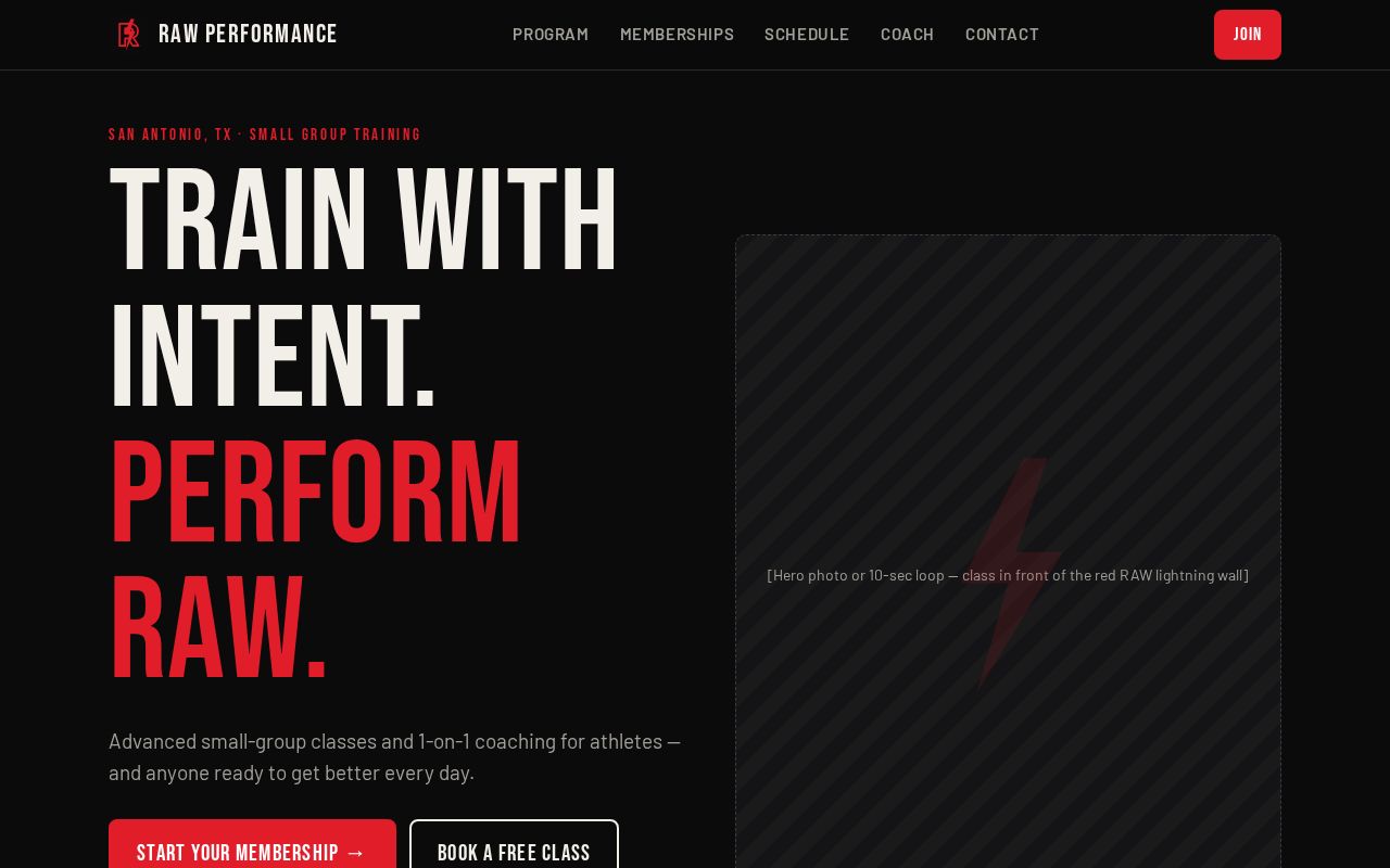 Preview of Raw Performance Training