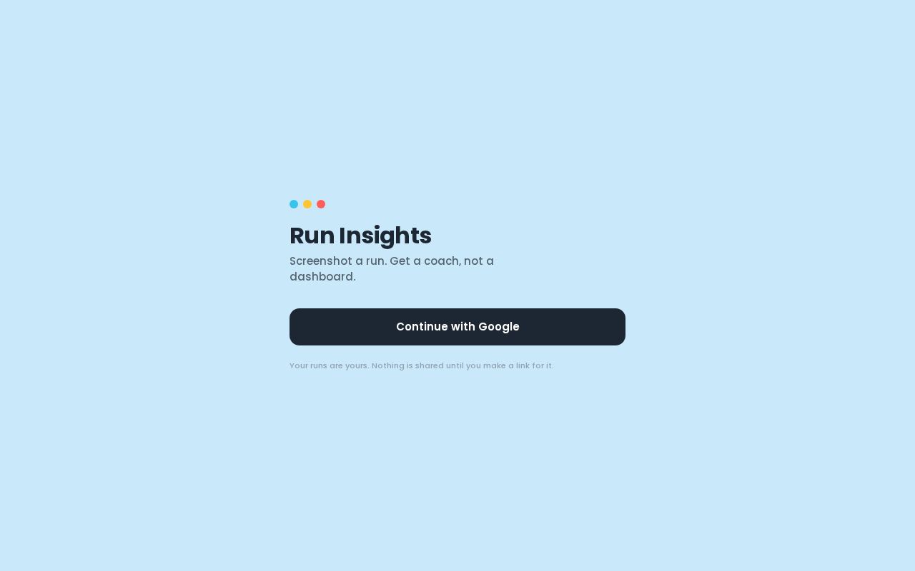Preview of Run Insights