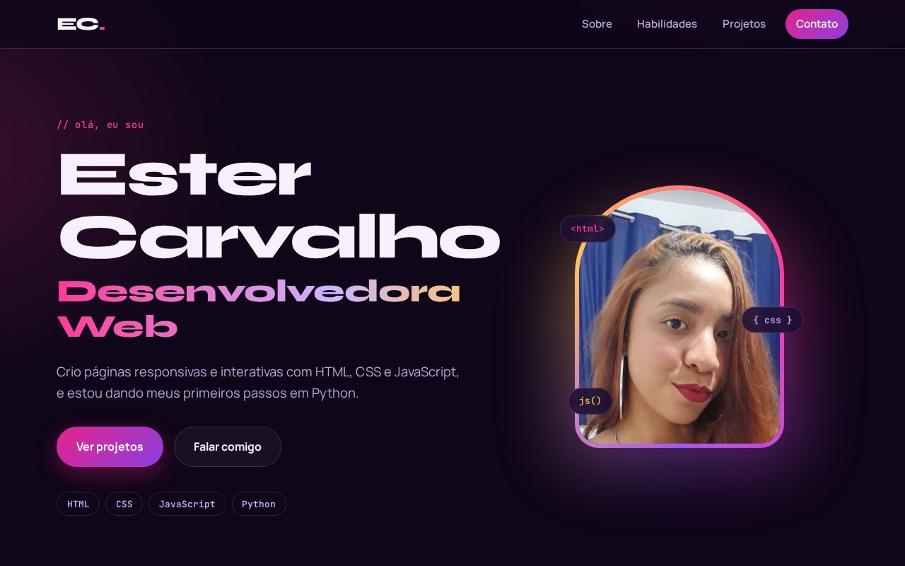 Preview of Estercarvalhodev Github Io