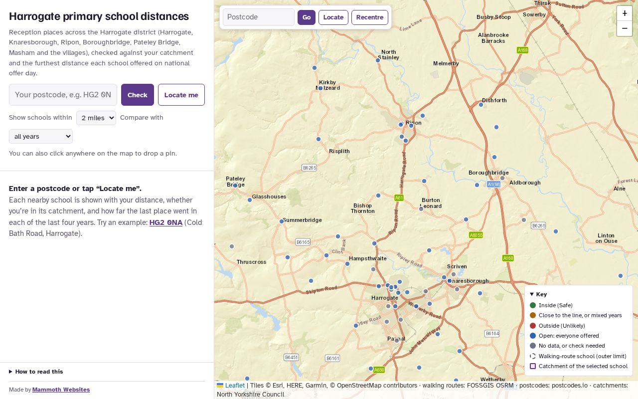 Preview of Harrogate Primary Distances