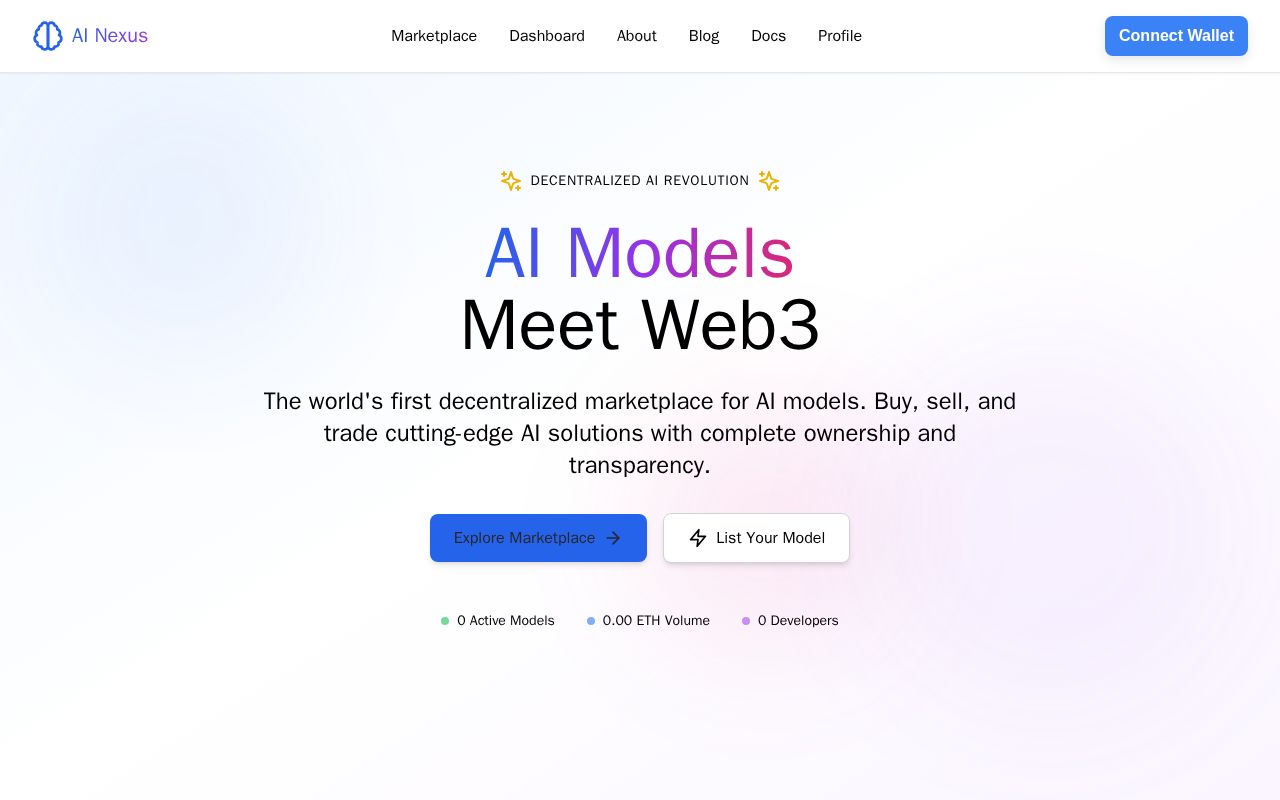 Preview of AI-Nexus-Marketplace